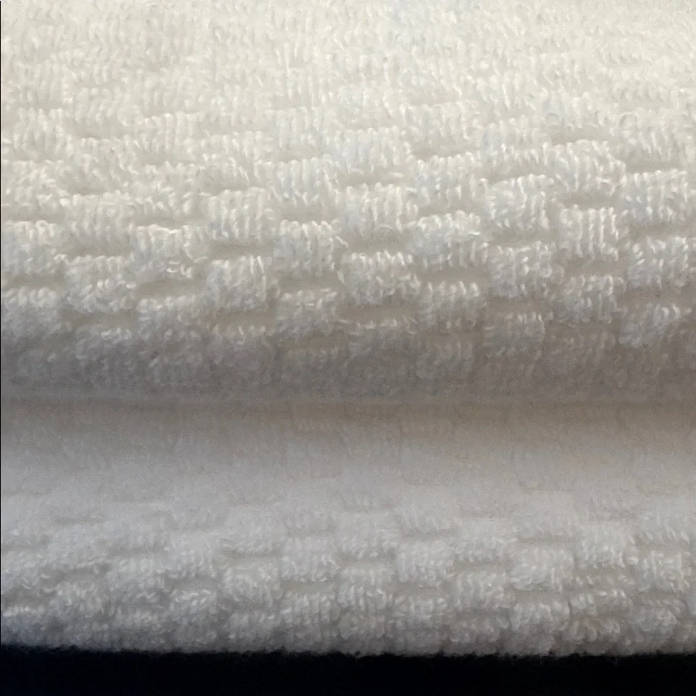2pc TRULY LOU Quick Dry 100% Cotton Quick Dry Bath Towel Set - White